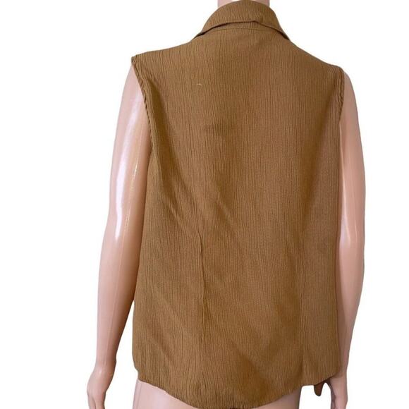 Uniform John Paul Richard dark mustard/tan sleeveless SZ LG - Picture 3 of 8